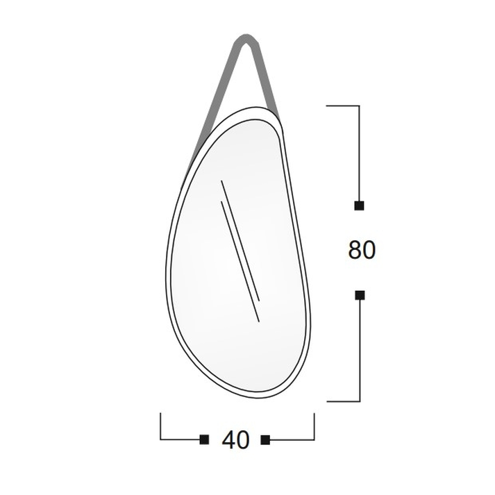 ROPE Καθρέφτης Ελληνικής Κατασκευής 40xH80cm 