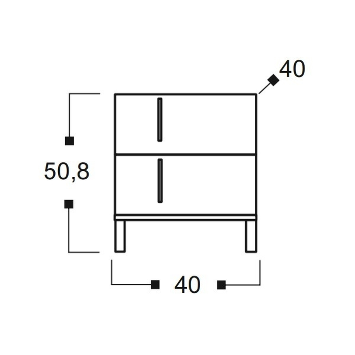 MOD Kομοδίνο Ελληνικής Κατασκευής 50x40xH50.80cm