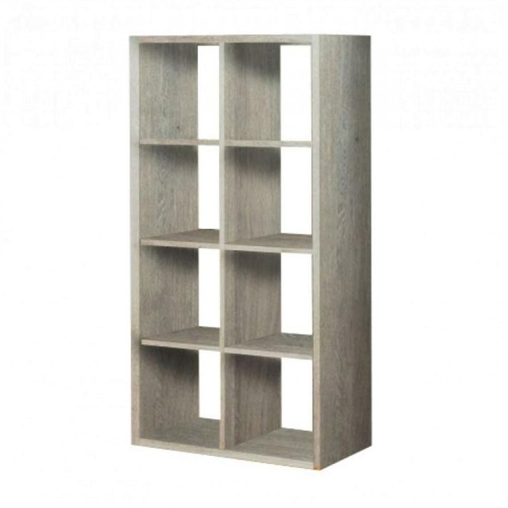 Κυβική βιβλιοθήκη 2x4 75cm σταχτί