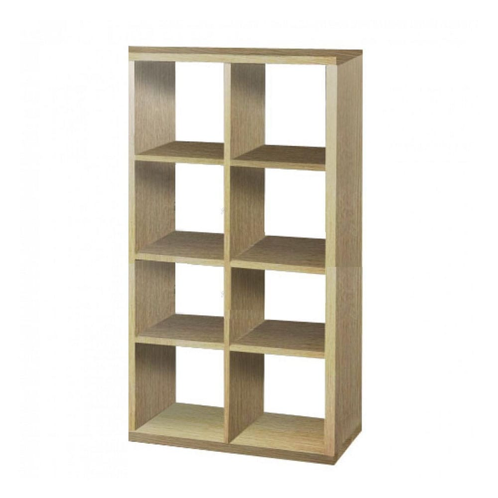 Κυβική βιβλιοθήκη 2x4 75cm δρυς