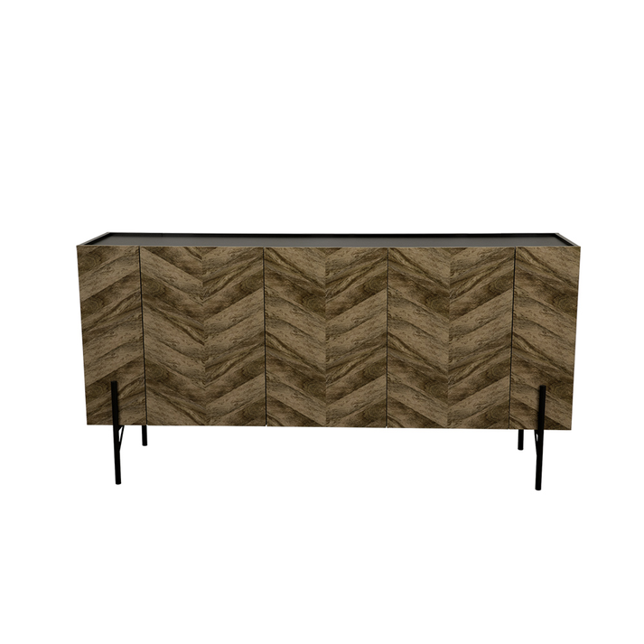 PARKE ΜΠΟΥΦΕΣ ΜΑΥΡΟ ΦΥΣΙΚΟ ΜΕ PATTERN 160x43x80