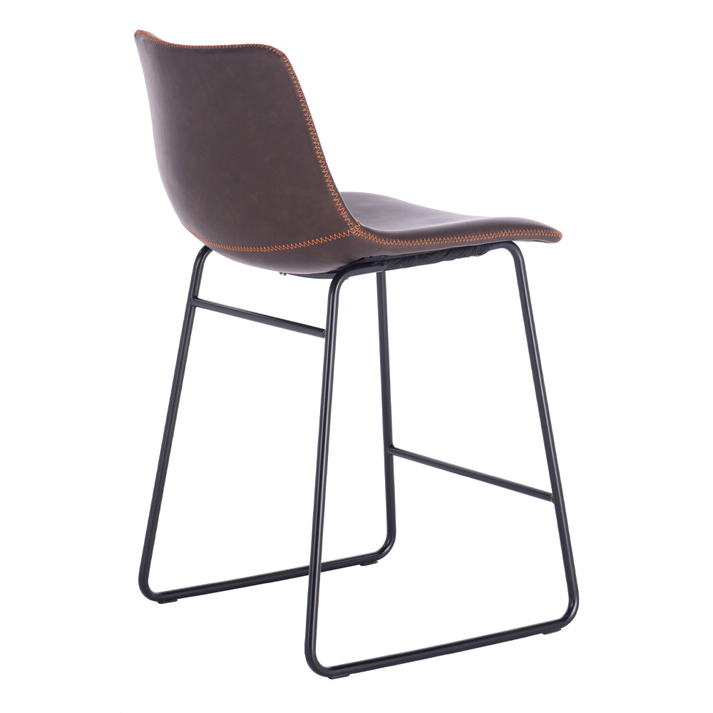 NUEVO ΣΚΑΜΠΟ BAR ΚΑΦΕ ANTIQUE WASHED ΜΑΥΡΟ 46x57.5x89