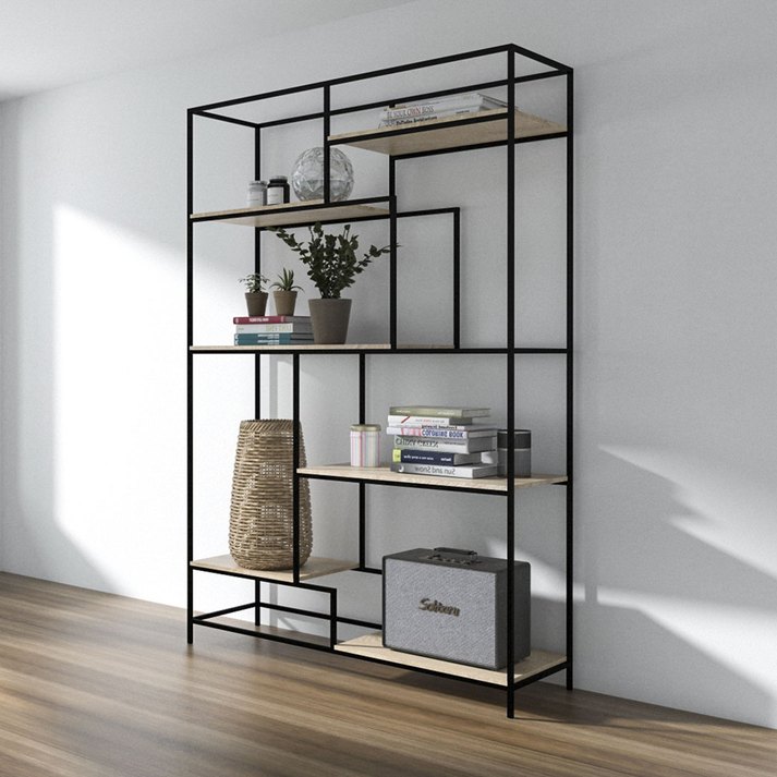 LOOK ΒΙΒΛΙΟΘΗΚΗ ΜΑΥΡΟ SONOMA 140x40.4x201.5