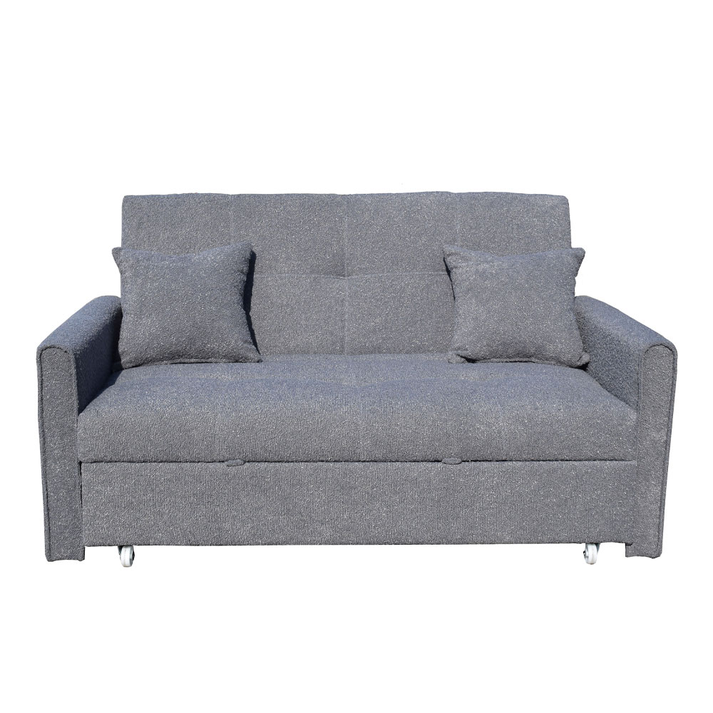DUAL ΚΑΝΑΠΕΣ ΚΡΕΒΑΤΙ 2ΘΕΣΙΟΣ ΓΚΡΙ 153x89x85