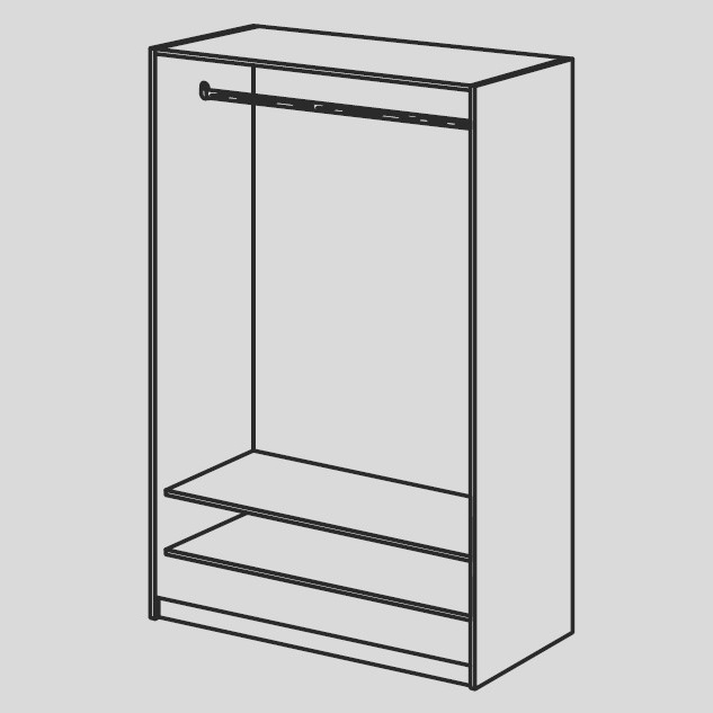 Ντουλάπα 2Φυλλη Ελληνικής Κατασκευής 80x50xH180cm