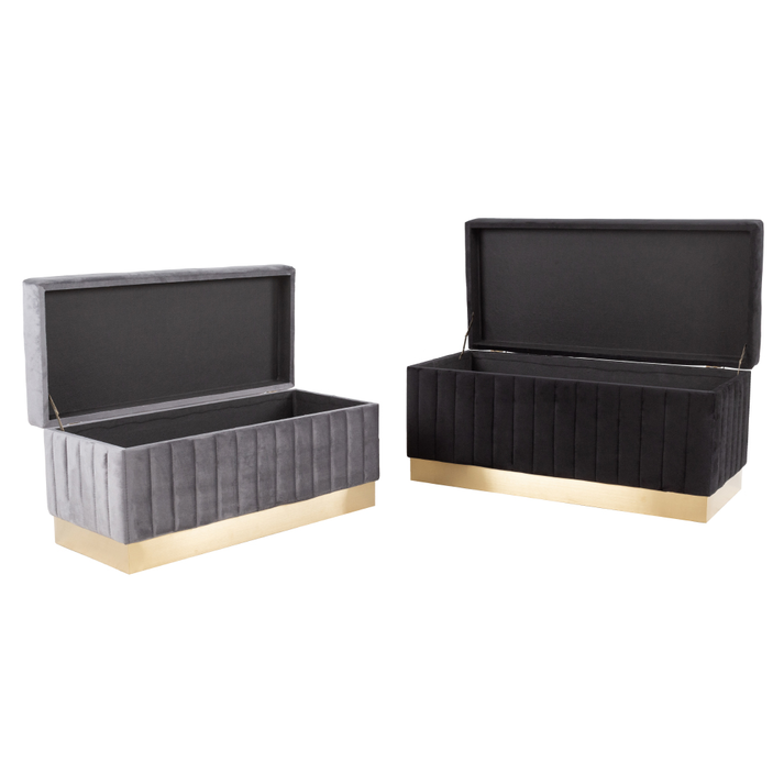 ICTUS ΣΚΑΜΠΟ SET 2ΤΕΜ ΜΑΥΡΟ ΓΚΡΙ 90x42x44