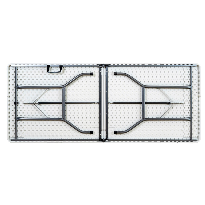 ΤΡΑΠΕΖΙ ΜΕΤΑΛΛΙΚΟ  CATERING  ΒΑΛΙΤΣΑ ΠΤΥΣΣΟΜΕΝΟ ΛΕΥΚΟ-ΔΙΑΣΤΑΣΕΙΣ: L180xW74xH72cm