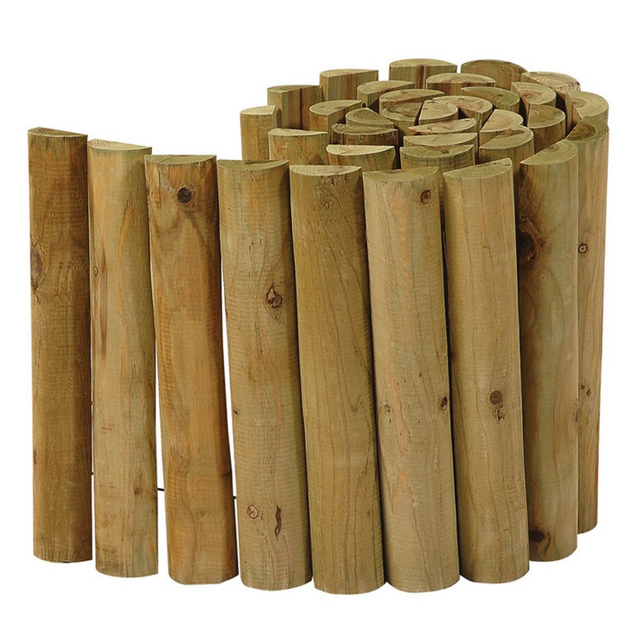 Ξύλινος Φράκτης Roll Bar Απο Ξύλο Οξυάς 180 x 30(h)cm