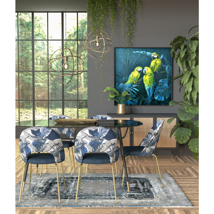 VIENNA ΜΠΟΥΦΕΣ ΜΑΥΡΟ ΜΕ RATTAN 120x39x75.5