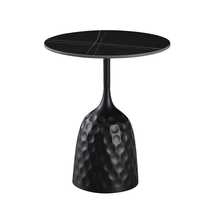 VOLCANO SIDE TABLE ΜΑΥΡΟ ΜΕ ΟΨΗ ΜΑΡΜΑΡΟΥ ΜΑΥΡΟ 50x50x61