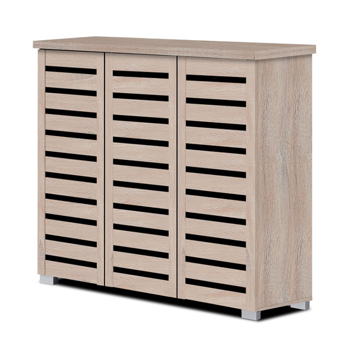 ΠΑΠΟΥΤΣΟΘΗΚΗ 114X34X100εκ. S.OAK/3 ΠΟΡΤΕΣ/4 ΡΑΦΙΑ
