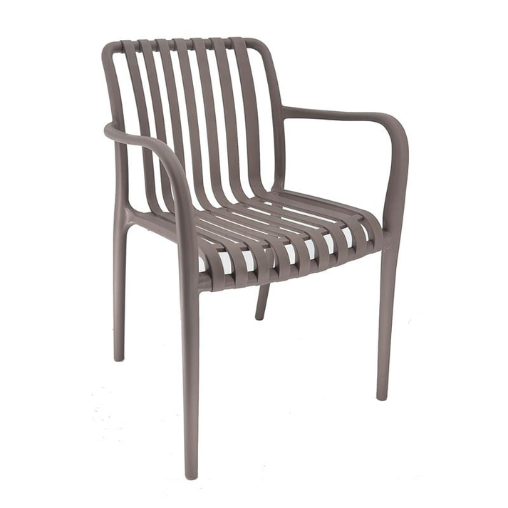 MODA-N Πολυθρόνα Στοιβαζόμενη PP, Στοιβαζόμενη Απόχρωση Mocha