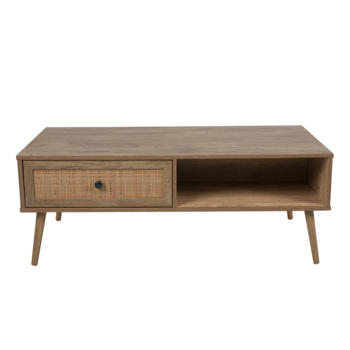AMMOS COFFEE TABLE 1ΣΥΡΤΑΡΙ ΦΥΣΙΚΟ ΜΕ RATTAN 110x59x41.4