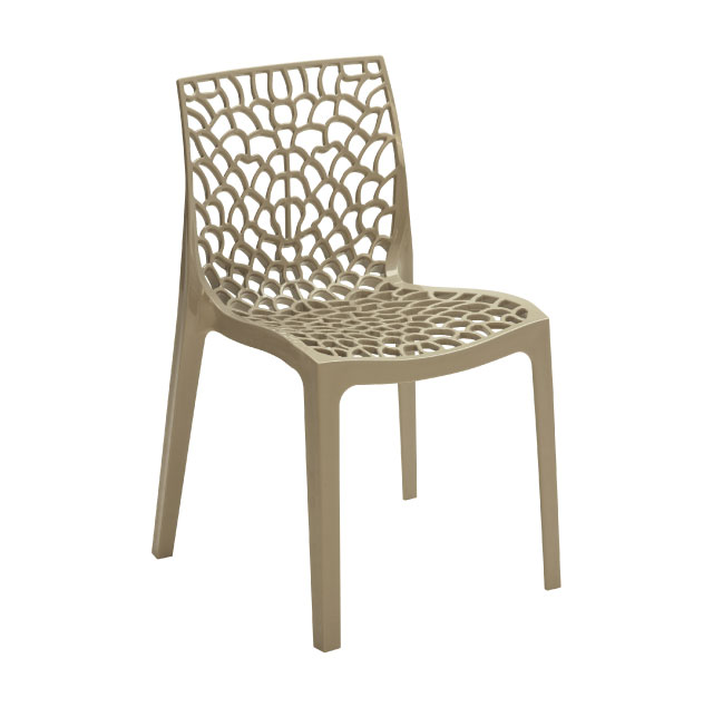 ΚΑΡΕΚΛΑ GRUVYER PP DOVE GREY 52x53xH43-81cm