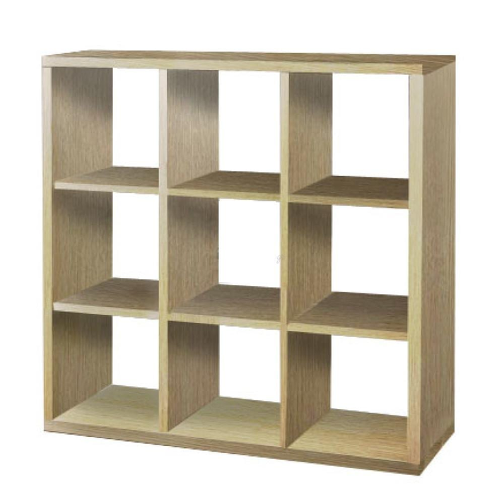Κυβική βιβλιοθήκη 3x3 110cm δρυς
