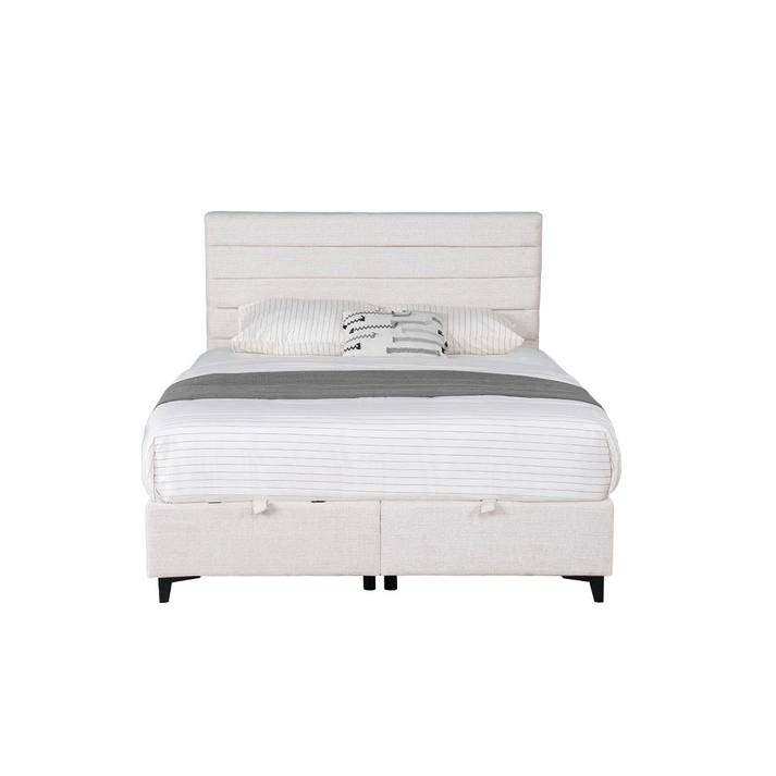 UTOPIA ΚΡΕΒΑΤΙ ΜΕ ΑΠΟΘΗΚ. ΧΩΡΟ ΚΑΙ ΣΤΡΩΜΑ WHITE SMOOTH 06-900 207x160x115