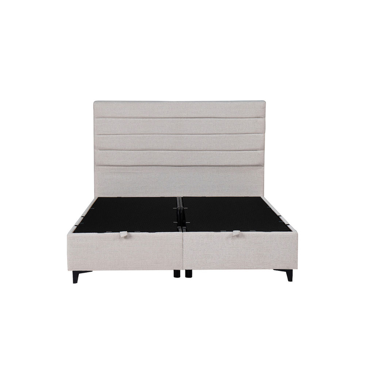 UTOPIA ΚΡΕΒΑΤΙ ΜΕ ΑΠΟΘΗΚ. ΧΩΡΟ ΚΑΙ ΣΤΡΩΜΑ WHITE SMOOTH 06-900 207x160x115