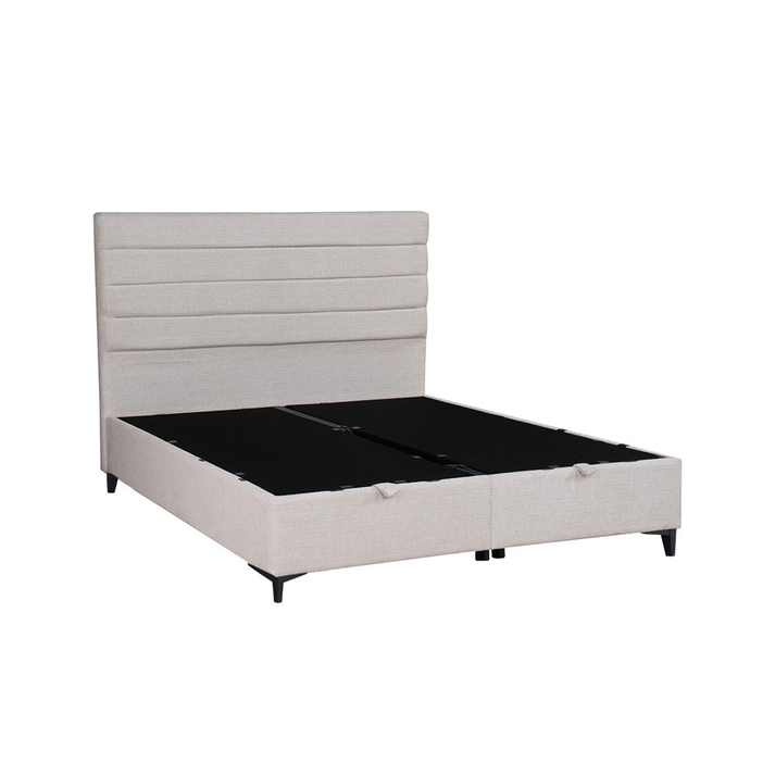 UTOPIA ΚΡΕΒΑΤΙ ΜΕ ΑΠΟΘΗΚ. ΧΩΡΟ ΚΑΙ ΣΤΡΩΜΑ WHITE SMOOTH 06-900 207x160x115