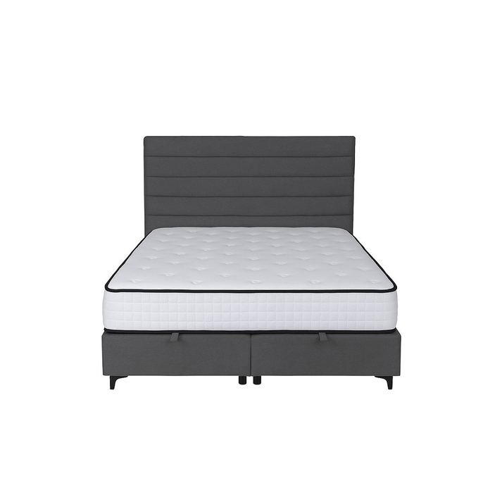 UTOPIA ΚΡΕΒΑΤΙ ΜΕ ΑΠΟΘΗΚ. ΧΩΡΟ ΚΑΙ ΣΤΡΩΜΑ ΓΚΡΙ 34-900 207x160x115