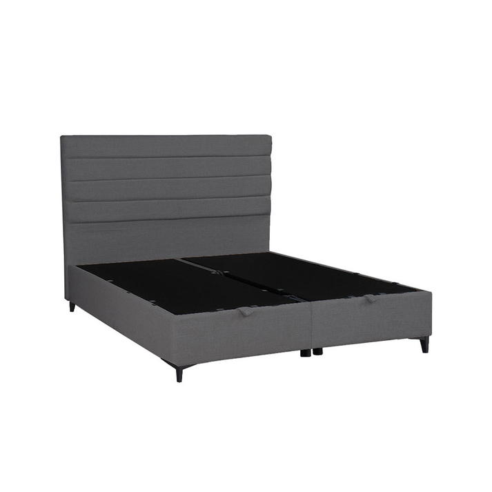 UTOPIA ΚΡΕΒΑΤΙ ΜΕ ΑΠΟΘΗΚ. ΧΩΡΟ ΚΑΙ ΣΤΡΩΜΑ ΓΚΡΙ 34-900 207x160x115