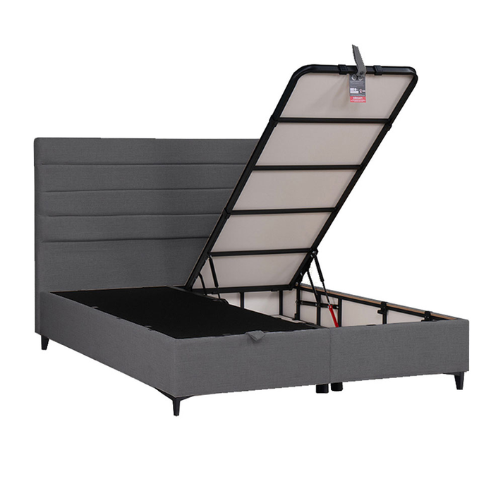 UTOPIA ΚΡΕΒΑΤΙ ΜΕ ΑΠΟΘΗΚ. ΧΩΡΟ ΚΑΙ ΣΤΡΩΜΑ ΓΚΡΙ 34-900 207x160x115