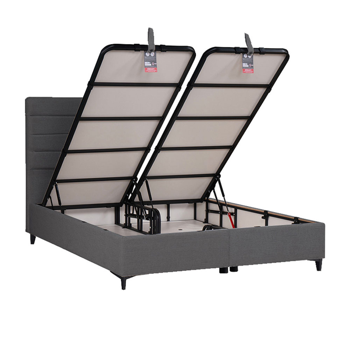 UTOPIA ΚΡΕΒΑΤΙ ΜΕ ΑΠΟΘΗΚ. ΧΩΡΟ ΚΑΙ ΣΤΡΩΜΑ ΓΚΡΙ 34-900 207x160x115