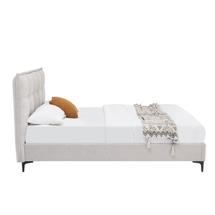 Button κρεβάτι (για στρώμα 160x200cm) beige 183x217x112cm