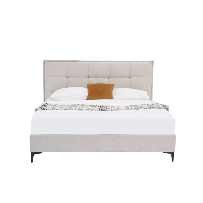 Button κρεβάτι (για στρώμα 160x200cm) beige 183x217x112cm