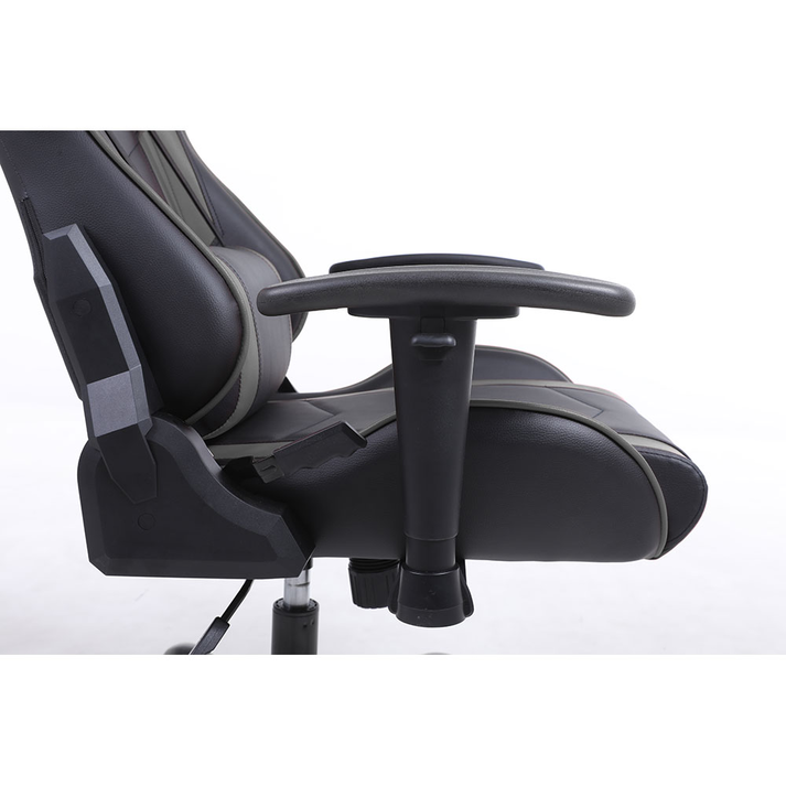 EXPLOR ΚΑΡΕΚΛΑ GAMING ΓΡΑΦΕΙΟΥ ΜΑΥΡΟ ΓΚΡΙ 50x71x135