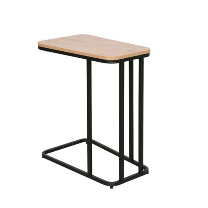 LAMDA SIDE TABLE ΦΥΣΙΚΟ ΜΑΥΡΟ 50x32x60