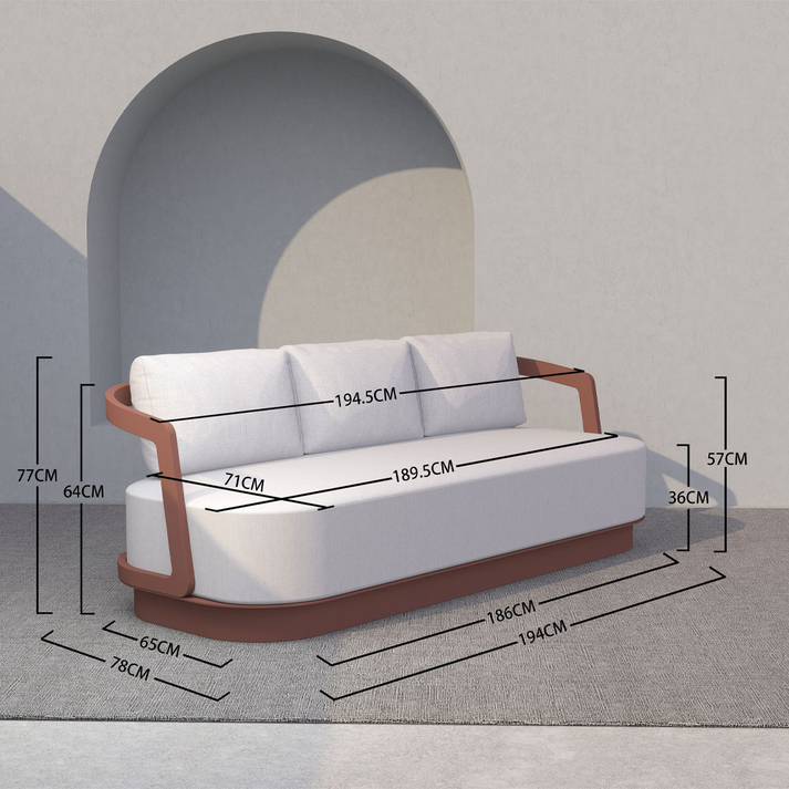 TORRE ΣΑΛΟΝΙ SET 1+2+2 TERRACOTTA