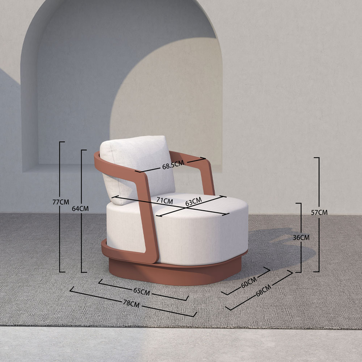 TORRE ΣΑΛΟΝΙ SET 1+2+2 TERRACOTTA