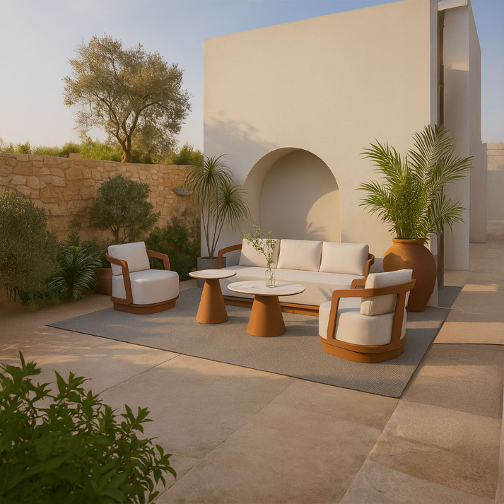 TORRE ΣΑΛΟΝΙ SET 1+2+2 TERRACOTTA