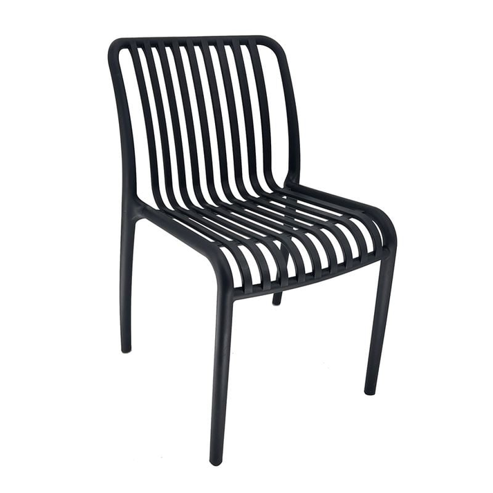 MODA-Ν Καρέκλα Στοιβαζόμενη PP, Απόχρωση Μαύρο