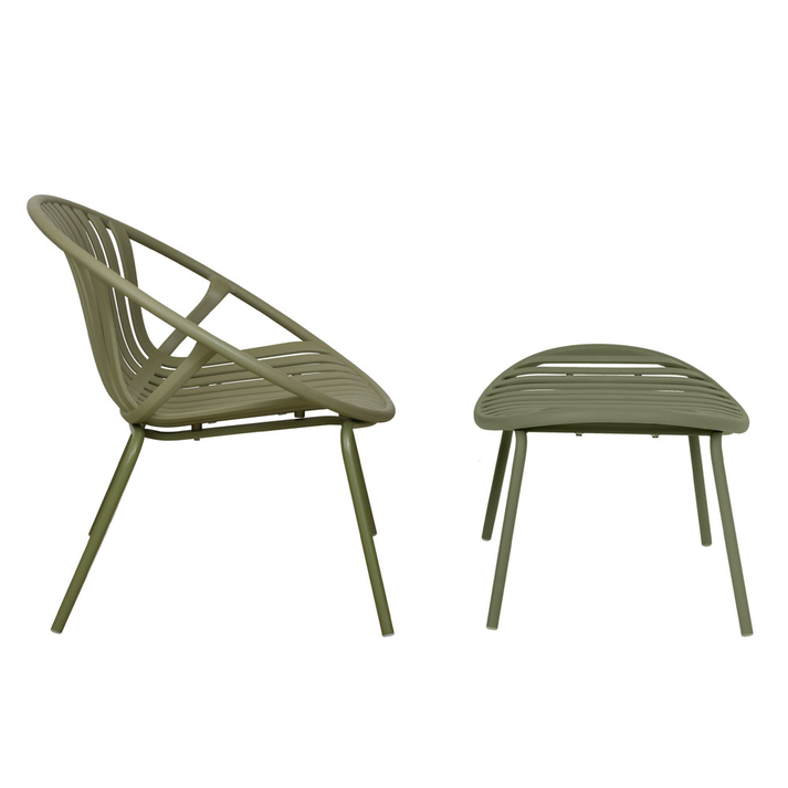 NADIN ΠΟΛΥΘΡΟΝΑ SET 2ΤΕΜ ΛΑΔΙ 80x61.5x73