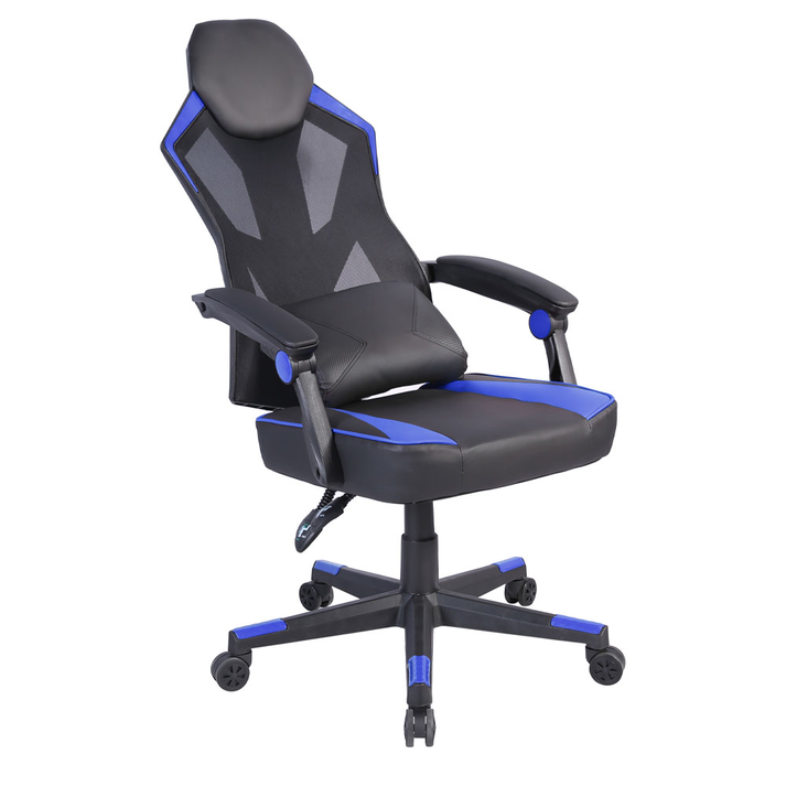 FUSION ΚΑΡΕΚΛΑ GAMING ΓΡΑΦΕΙΟΥ ΜΑΥΡΟ ΜΠΛΕ 50x74x137