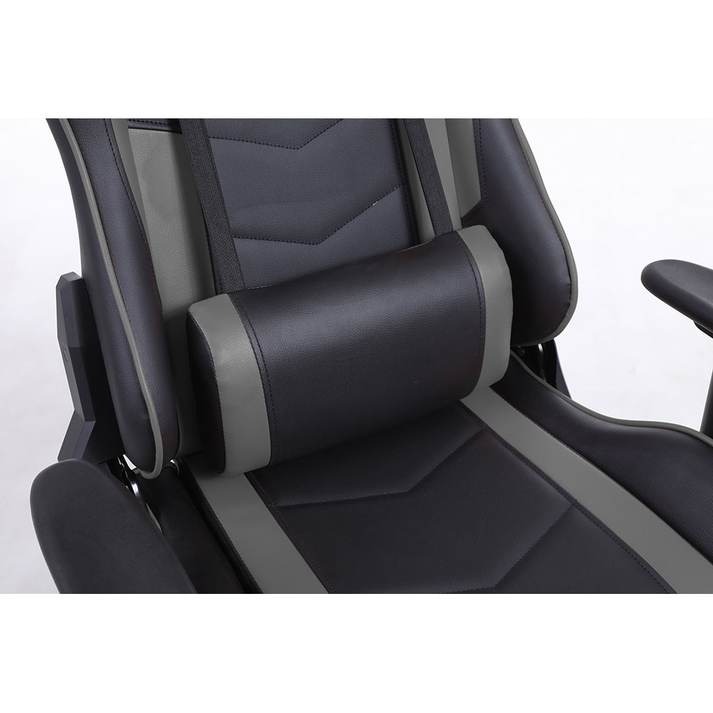 EXPLOR ΚΑΡΕΚΛΑ GAMING ΓΡΑΦΕΙΟΥ ΜΑΥΡΟ ΓΚΡΙ 50x71x135