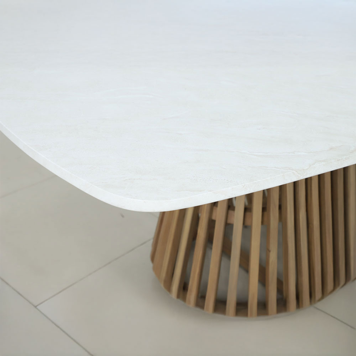 SIRACUSA ΤΡΑΠΕΖΙ ΛΕΥΚΟ 220x110x79cm