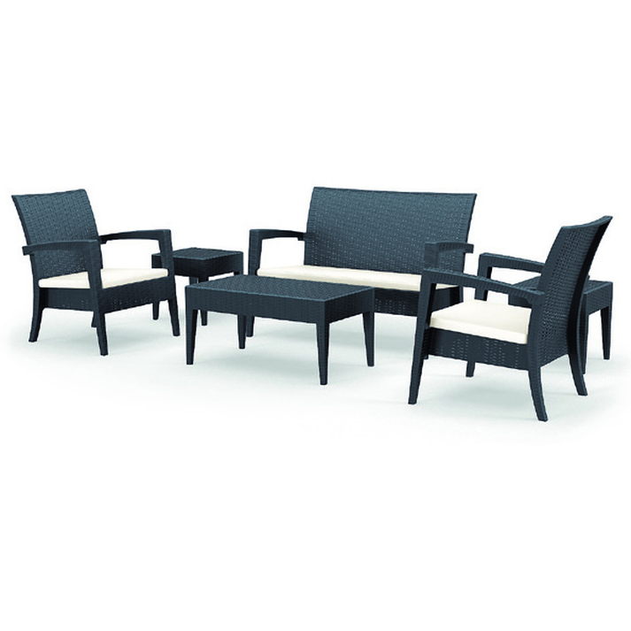 MIAMI ΣΕΤ DARK GREY(2ΠΟ+1ΚΑ+ΤΡΑΠ92Χ53+ΜΑ ΠΟΛ/ΝΙΟΥ