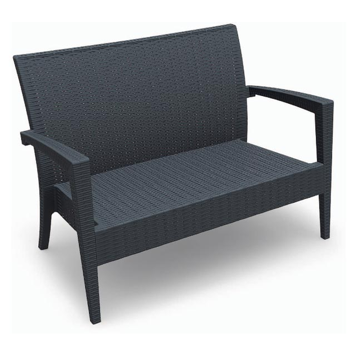 MIAMI DARK GREY ΚΑΝΑΠΕΣ 128Χ77Χ89εκ. ΠΟΛ/ΝΙΟΥ