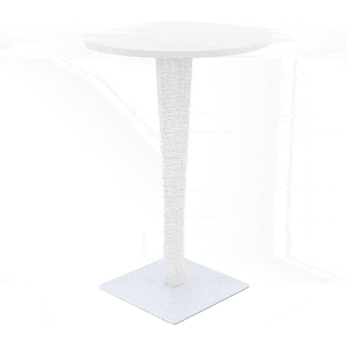 RIVA BAR ΤΡΑΠΕΖΙ Φ70/108εκ. WHITE ΠΟΛ/ΝΙΟΥ