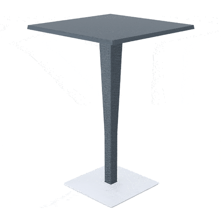 RIVA BAR ΤΡΑΠΕΖΙ 70Χ70Χ108εκ. DARK GREY ΠΟΛ/ΝΙΟΥ
