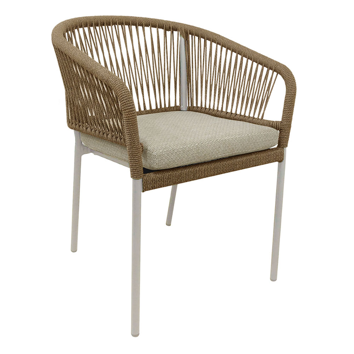 TONDO ΚΑΡΕΚΛΑ CARAMEL OFF WHITE 62x57x80cm