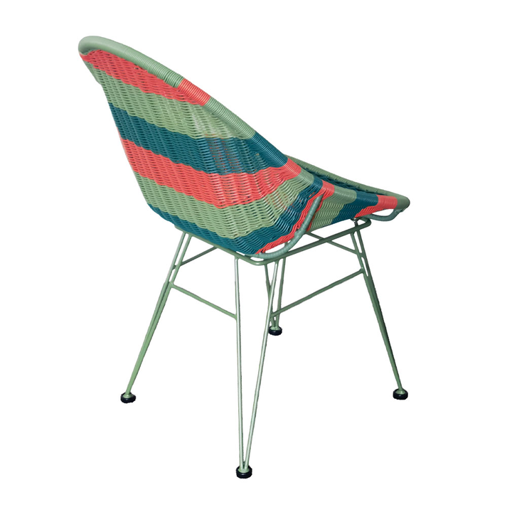 Verde Καρέκλα Πράσινο Πορτοκαλί Λαδί 52x65x85cm