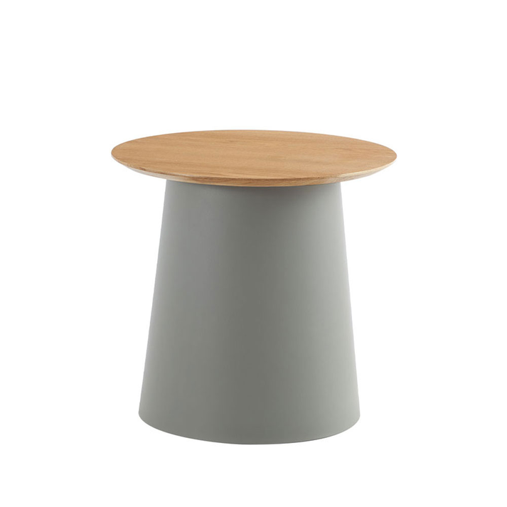 ZENTRA COFFEE TABLE ΦΥΣΙΚΟ ΓΚΡΙ 50x50x47.5cm