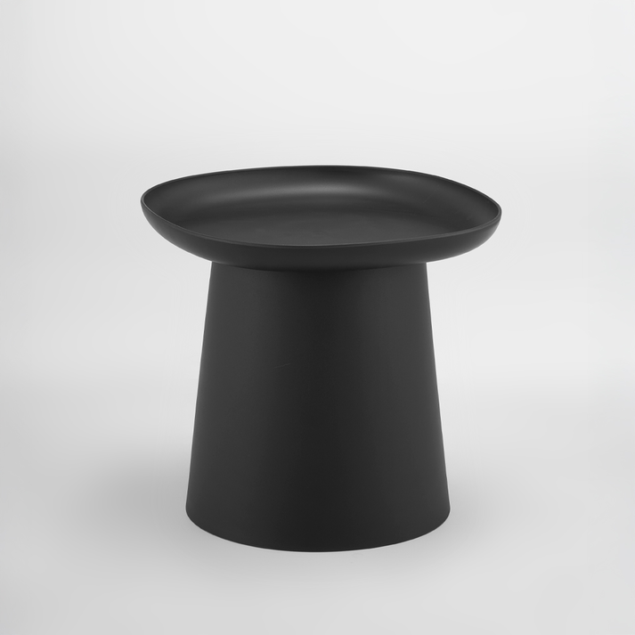 PLATE COFFEE TABLE ΜΑΥΡΟ 50x50x47.5cm