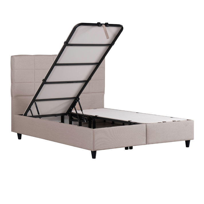 DEAL SET ΚΡΕΒΑΤΙ ΜΕ ΑΠΟΘΗΚ. ΧΩΡΟ ΚΑΙ ΣΤΡΩΜΑ BEIGE 14-753 210x162x120