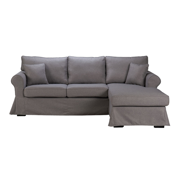 ASHLEY ΚΑΝΑΠΕΣ ΓΩΝΙΑ ΔΕΞΙΑ ΜΕ ΑΠΟΣΥΡΟΜΕΝΟ ΓΚΡΙ 236x171x91