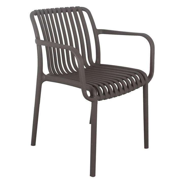 MODA Πολυθρόνα-Pro Στοιβαζόμενη, PP-UV Protection Απόχρωση Mocha