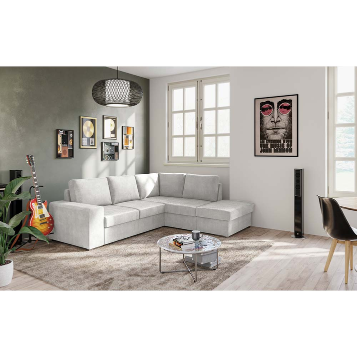 EDDI ΚΑΝΑΠΕΣ ΚΡΕΒΑΤΙ ΓΩΝΙΑ ΔΕΞΙΑ CREAM 248x213x90